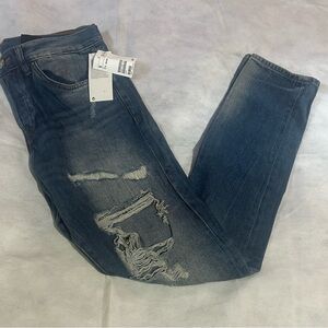 H&M Men's Slim Fit Jeans Size 30x32 - Distressed Ripped Style Slim Tapered Fit
